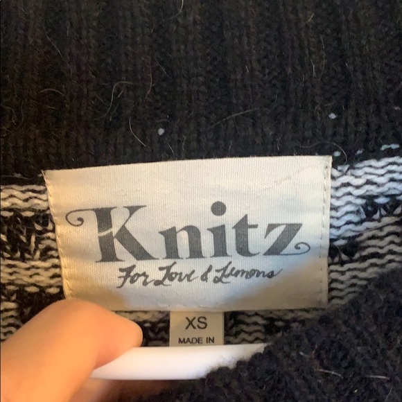 for love and lemons b&w sweater dress - Picture 2 of 3